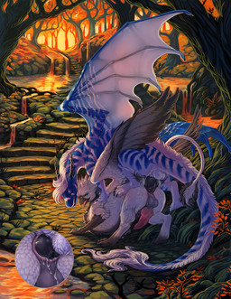 all_fours anal anal_knotting anal_penetration animal_genitalia animal_penis anus ass_up autumn backsack balls beak black_beak black_body black_feathers black_penis black_skin blue_body blue_eyes blue_fur bodily_fluids butt canine_genitalia canine_penis close-up cum cum_from_ass cum_in_ass cum_inside cum_on_balls cum_while_penetrated cumshot cutaway detailed_background doggystyle duo ejaculation erection feathered_wings feathers feet feral feral_on_feral forest from_behind_position fur genital_fluids genitals hands-free horn interspecies knot knotting looking_back male male/male male_penetrated male_penetrating male_penetrating_male mane membrane_(anatomy) membranous_wings nude open_mouth orgasm outside penetration penis perching_position pink_anus pink_penis plant raised_tail ribbed_penis sex sheath stairs standing step_pose step_position sunset tail tail_tuft tree tuft water waterfall white_body white_feathers white_fur white_mane wings acidapluvia european_mythology mythology antok kalemendrax_(kalemendrax) avian dragon furred_dragon furred_scalie gryphon mythological_avian mythological_creature mythological_scalie reptile scalie western_dragon 2016 digital_media_(artwork) hi_res