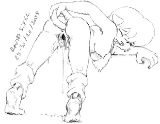 4_claws 4_fingers anal anal_masturbation anal_penetration anthro anus areola autopenetration bangs bent_over biped bodily_fluids breasts butt claws clitoris clothed clothing dripping female finger_claws fingers fur gaping gaping_vagina genital_fluids genitals hair hanging_breasts holding_tail leg_warmers legwear lidded_eyes long_hair looking_back masturbation mostly_nude nipples nude one_eye_closed open_mouth penetration solo tail tail_fetish tail_in_ass tail_in_own_ass tail_insertion tail_masturbation tail_play teeth tongue vaginal_fluid_drip vaginal_fluid_string vaginal_fluids vulva year asthexiancal heathcliff_and_the_catillac_cats cleo_catillac domestic_cat felid feline felis mammal 2008 black_and_white monochrome pen_(artwork) signature traditional_media_(artwork)