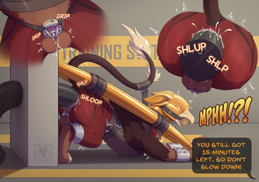 all_fours anal anal_masturbation anal_penetration ball_gag balls bdsm beak bodily_fluids bondage bound butt chastity_cage chastity_device clothing cuff_(restraint) dildo dildo_in_ass dildo_insertion feral gag gagged genital_fluids genitals latex latex_clothing latex_hood male masturbation metal_cuffs object_in_ass penetration precum prison prisoner restraints riding_dildo sex_toy sex_toy_in_ass sex_toy_insertion shackles solo submissive tail text tight_clothing n1k0 mythology avian gryphon mythological_avian mythological_creature hi_res