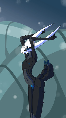 alternate_form animal_genitalia anthro arthropod_abdomen arthropod_abdomen_cloaca arthropod_abdomen_genitalia breasts cerci_(anatomy) clitoral_hood clitoris cloaca female genitals mandibles navel nipples non-mammal_breasts non-mammal_navel non-mammal_nipples ocellis pose slim small_breasts solo unusual_anatomy unusual_genitalia unusual_vulva vulva partlysmith hollow_knight:_silksong hollow_knight_(franchise) team_cherry hornet_(hollow_knight) arthropod insect unknown_species 9:16 hi_res pinup