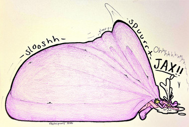 abdominal_bulge anthro balls balls_deep belly big_balls big_belly big_penis bodily_fluids clenched_teeth clothing cum cum_from_mouth cum_from_nose cum_in_ass cum_in_mouth cum_in_nose cum_inflation cum_inside cum_jet_bulge cum_pool cum_pooling cum_splatter cum_spurt cum_through dialogue duo ejaculation excessive_cum excessive_genital_fluids extreme_penetration eyes_closed forced fur genital_fluids genitals gloves handwear holding_another huge_balls huge_belly huge_penetration huge_penis hyper hyper_balls hyper_belly hyper_cum hyper_genitalia hyper_penis inflation lying male male/male moan moaning_name motion_lines nude_anthro nude_male on_back penetration penis pink_body plantigrade purple_body questionable_consent raised_arm restrained restrained_arms side_view simple_background slosh sloshing_belly sound_effects spread_legs spreading tears teeth text tuft white_background wide_eyed yelling yellow_eyes conditional_dnp electricpants138456 glitch_productions the_amazing_digital_circus evil_jax_(tadc) jax_(tadc) lagomorph leporid mammal rabbit 2026 colored dated english_text hi_res shaded traditional_media_(artwork)