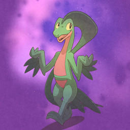 2_fingers 2_toes ambiguous_gender anthro biped feet fingers gesture green_body leaf leaf_hair leaf_tail looking_aside multicolored_body open_mouth open_smile pink_tongue plant plant_hair pseudo_hair shrug smile solo tail toes tongue two_tone_body walking argon_vile monster_mind nintendo pokemon generation_3_pokemon grovyle pokemon_(species) scalie 1:1 hi_res