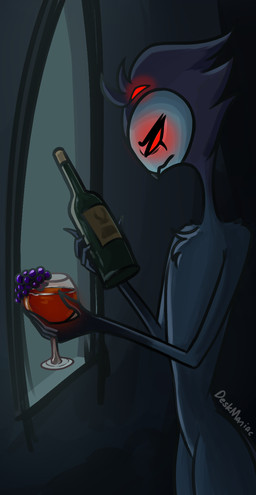 alcohol anthro beverage black_hands blue_body chest_tuft container cup dark drinking_glass feathers food frown fruit glass glass_container glass_cup glowing glowing_eyes grape holding_object looking_at_object looking_down male multi_eye multicolored_body nude plant red_eyes sad solo standing tuft window wine wine_bottle wine_glass deskmaniac hellaverse helluva_boss stolas_(helluva_boss) animal_humanoid avian avian_demon avian_humanoid bird bird_humanoid demon demon_humanoid humanoid owl owl_demon owl_humanoid absurd_res dark_theme digital_drawing_(artwork) digital_media_(artwork) hi_res portrait shaded signature three-quarter_portrait