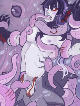animal_genitalia anus bite_mark black_hair erection fin genital_slit genitals gills hair male multi_genitalia multi_penis nipple_fetish nipple_play nude oral oral_penetration penetration penis pupils red_penis red_sclera sharp_teeth simple_background slit_pupils smile solo split_form teeth tentacle_in_mouth tentacle_penetration tentacles underwater water white_penis go-sofia-1989 aquatic fish humanoid merfolk shark hi_res