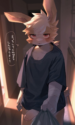 :3 anthro aroused balls barely_visible_balls barely_visible_genitalia bedroom_eyes biped blurred_background blush blush_lines blushing_at_viewer bodily_fluids bottomless bottomless_anthro bottomless_male brown_tail cheek_tuft clothed clothed_anthro clothed_male clothing clothing_pull condom countershade_balls countershade_face countershade_fur countershade_genitalia countershade_legs countershade_neck countershade_penis countershade_torso countershading detailed_background dialogue dim_lighting dripping duo erection facial_tuft fingers first_person_view floor foreskin front_view fur fur_tuft genital_fluids genitals glans gradient_penis grey_clothing grey_shirt grey_topwear half-closed_eyes hand_wraps head_tuft holding_condom holding_object humanoid_genitalia humanoid_penis inside inviting_to_sex inviting_viewer iris kemono light looking_at_viewer male male_anthro monotone_clothing monotone_shirt monotone_t-shirt monotone_topwear multicolored_body multicolored_fur multicolored_penis narrowed_eyes open_:3 open_mouth open_smile oversized_clothing oversized_shirt oversized_t-shirt oversized_topwear partial_speech_bubble partially_retracted_foreskin penis pink_foreskin pink_glans pink_penis precum precum_drip pupils red_eyes requesting scut_tail seductive sex_request sexual_barrier_device shirt shirt_only shirt_pull short_tail slim slim_anthro slim_male smile smiling_at_viewer speech_bubble standing t-shirt t-shirt_only tail talking_to_viewer tan_body tan_ears tan_fur tan_tuft text topwear topwear_only topwear_pull transparent_speech_bubble tuft two_tone_body two_tone_fur unused_condom urethra wall_(structure) white_balls white_body white_countershading white_fur white_nose white_penis white_sclera white_text white_tuft white_wraps wrapped_condom wraps ateni lagomorph leporid mammal rabbit 2025 absurd_res digital_drawing_(artwork) digital_media_(artwork) hi_res japanese_text lighting portrait shaded three-quarter_portrait translated translation_check