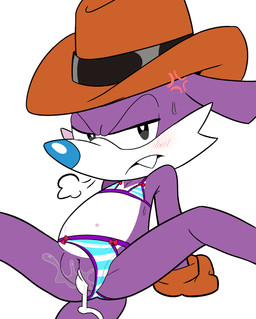 after_sex andromorph angry annoyed anthro bikini bikini_bottom bikini_bottom_aside bikini_top black_eyes blush blush_lines bodily_fluids bold_outlines bow_(feature) bow_accessory bow_bikini bow_clothing bow_ribbon breath bright_pupils brown_clothing brown_gloves brown_handwear brown_hat brown_headwear cheek_tuft clothed clothing clothing_aside countershade_face countershading cross-popping_vein cum cum_drip cum_from_vagina cum_in_vagina cum_inside dripping excessive_cum excessive_genital_fluids facial_tuft fedora fur genital_fluids genitals gloves half-closed_eyes hands_on_ground handwear hat headgear headwear intersex long_ears looking_at_viewer micro_bikini multicolored_bikini multicolored_body multicolored_clothing multicolored_swimwear narrowed_eyes navel pattern_bikini pattern_clothing pattern_swimwear purple_body purple_fur raised_tail red_bow simple_background sitting slim solo spread_legs spreading striped_bikini striped_bikini_bottom striped_bikini_top striped_clothing striped_swimwear stripes sweat sweatdrop swimwear tail teeth triangle_bikini tuft two-piece_swimsuit two_tone_body underwear underwear_aside v-shaped_eyebrows vaginal vulva white_torso svenniehoek zoskylicious sega sonic_the_hedgehog_(series) fang_the_hunter dipodid jerboa mammal rodent 2026 absurd_res colored digital_media_(artwork) flat_colors hi_res oekaki portrait three-quarter_portrait