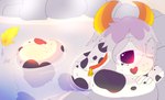 ambiguous_gender anthro hot_spring onsen solo water young littlecowgomoo bovid bovine cattle mammal hi_res male_(lore)