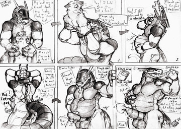 anthro belly big_belly big_butt burping butt condom cybernetics digestion duo ejaculation fatal_vore filled_condom machine male male/male musclegut muscular neck_bulge sexual_barrier_device swallowing tail thick_tail unwilling_prey vore weight_gain anxiousboar android cyborg mammal mustelid otter robot synth_(vader-san) absurd_res comic hi_res sketch traditional_media_(artwork)