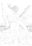 aircraft_carrier anthro big_breasts big_butt breasts butt faceless_character faceless_female female large_female machine macro plantigrade ship solo tattoo thick_thighs uss_gerald_r._ford vehicle watercraft ddragoonrangoon living_machine living_vehicle absurd_res black_and_white digital_media_(artwork) hi_res monochrome unavailable_at_source