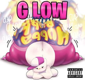 anthro big_breasts big_butt blush bodily_fluids bottomwear breast_squish breasts butt butt_cleavage butt_jiggle clothing female fur hat headgear headwear huge_breasts huge_butt huge_hips hyper hyper_butt jiggling looking_at_viewer lying motion_blur motion_lines on_front parental_advisory_sticker solo squish sweat sweaty_butt text thick_thighs tight_bottomwear tight_clothing white_body white_fur wide_hips crowundeadcat hello_kitty_(series) hubba_bubba sanrio hello_kitty_(character) bobtail_cat domestic_cat felid feline felis mammal 2026 english_text hi_res