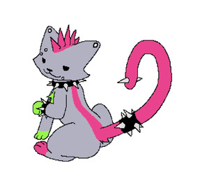 accessory bracelet butt collar ear_piercing eyebrow_piercing facial_piercing feral fur furgonomic_piercing furgonomics jewelry lip_piercing male mohawk multicolored_body multicolored_fur piercing raised_tail smile smug smug_expression smug_eyes smug_grin solo spiked_bracelet spiked_collar spikes tail tail_accessory tail_piercing tailband blarfolemule alcatraz_(blarfolemule) domestic_cat felid feline felis mammal hi_res