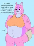 Rating: s
ID: 5588822
Date: 2025-05-21 17:07:14 -0400
Status: active
Score: 2
3:4 absurd_res anthro aria_(mamafoxtrot) arm_hair belly belly_expansion belly_fur belly_tuft bent_legs big_belly body_hair breast_expansion breasts breath butt butt_expansion canid canine canis chubby_cheeks clothing crop_top cute_fangs dialogue domestic_dog double_chin excited expansion eyeliner fangs female fist flat_colors fox fur grey_body grey_fur hi_res hybrid inner_ear_fluff makeup mamafoxtrot mammal mayternity mayternity_2025 monotone_background navel orange_clothing outie_navel overweight overweight_anthro overweight_female paws pink_body pink_fur pink_nose pregnant pregnant_anthro pregnant_female procyonid purple_body purple_fur raccoon shirt simple_background sitting solo straining_clothing striped_body stripes tail tan_clothing tank_top teeth text thick_thighs tight_clothing tired tired_eyes topwear tuft watermark wide_hips wolf post #5588822