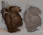 anthro biped bottomwear clothed clothing loincloth male open_clothing open_shirt open_topwear overweight shirt solo standing topwear tribal tusks unknown_artist blizzard_entertainment warcraft mammal marine pinniped tuskarr walrus brown_theme digital_media_(artwork) full-length_portrait portrait