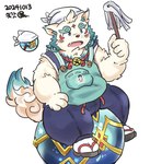 anthro apron asian_clothing belly clothing east_asian_clothing eyebrows footwear japanese_clothing male overweight sandals shoes socks socks_with_sandals solo tabi_socks thick_eyebrows nrimbotree asian_mythology east_asian_mythology japanese_mythology lifewonders mythology tokyo_afterschool_summoners agyo_(tas) foo_dog komainu mammal yokai hi_res