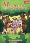 18+_adults_only_sign 5_fingers age_restriction all_fours anthro anthro_on_anthro blush breasts brown_body brown_fur brown_wool doggystyle ear_piercing ear_ring female fingers from_behind_position fur grey_body grey_fur grey_wool group hay hay_bale hoop_ear_ring horn humanoid_hands licking licking_lips licking_own_lips mature_anthro mature_female multicolored_body multicolored_fur multicolored_wool navel nipples nude nude_anthro nude_female nude_male outdoor_nudity outside outside_sex piercing plant ring_piercing sex shadow sitting smile tail text tongue tongue_out tree two_tone_body two_tone_fur two_tone_wool white_body white_fur white_wool wool_(fur) kantachibli dawn_(kantachibli) donna_(kantachibli) joan_(kantachibli) lucy_(kantachibli) michelle_(kantachibli) bovid caprine mammal sheep 2025 comic cover cover_art cover_page english_text hi_res