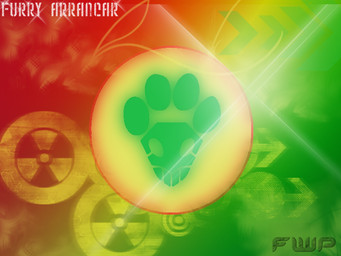 abstract_background circle directional_arrow footprint furry_arancar hazard_symbol logo nuclear pawprint radiation_symbol radiation_symbol_background radioactive simple_background sparkles sparkling_text symbol text y2k_(graphic_design) zero_pictured fire-waypoint_(fwp) 4:3 green_theme red_theme wallpaper