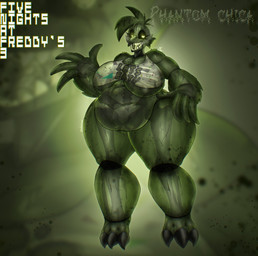 anthro belly big_belly feather_hands feathers female glowing glowing_eyes looking_at_viewer machine simple_background solo x-ray_view hueleo8 five_nights_at_freddy's five_nights_at_freddy's_3 scottgames phantom_chica_(fnaf) animatronic avian bird chicken galliform phasianid robot hi_res