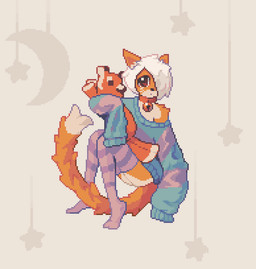 anthro bell bell_collar clothed clothing collar footwear fur hair jingle_bell looking_at_viewer male orange_body orange_fur shy simple_background socks solo sweater tail topwear white_body white_fur white_hair navicattt microsoft minecraft mojang xbox_game_studios domestic_cat felid feline felis fox_(minecraft) mammal 2025 digital_media_(artwork) pixel_(artwork)