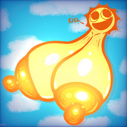 areola big_areola big_breasts big_nipples breasts female huge_breasts hyper hyper_breasts nipples not_furry open_mouth solo text yellow_areola yellow_body yellow_nipples filthyskull glitch_productions the_amazing_digital_circus sun_(tadc) elemental_creature living_sun 1:1 2025 absurd_res digital_media_(artwork) english_text hi_res