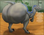 big_butt blue_markings bubble_butt butt containment containment_cell female feral grey_body grey_scales huge_butt huge_thighs hyper hyper_butt looking_at_butt looking_back markings multicolored_body offscreen_character open_mouth pose presenting presenting_hindquarters rear_view scales sexy_eyes smile solo tail text_edit thick_thighs two_tone_body wide_hips yellow_eyes rhynobullraq third-party_edit jurassic_park jurassic_world universal_studios blue_(jurassic_world) dinosaur dromaeosaurid prehistoric_species reptile scalie theropod velociraptor absurd_res hi_res pinup