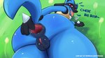 anthro anus biped female gaping gaping_anus genitals looking_at_viewer looking_pleasured plump_labia puffy_anus pussy solo stretched_anus text froogg nintendo pokemon generation_4_pokemon lucario pokemon_(species) 16:9 hi_res url widescreen