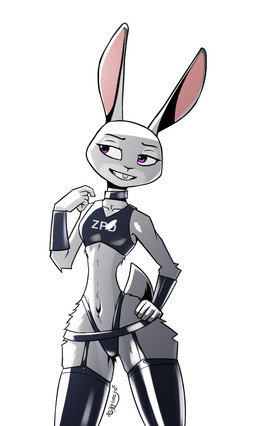 5_fingers anthro bedroom_eyes black_bracelet black_clothing black_legwear black_panties black_stockings black_underwear bracelet breasts clothed clothed_anthro clothed_female clothing collarbone female female_anthro fingers fur garter_straps grey_body grey_fur hand_on_hip jewelry legwear narrowed_eyes navel panties purple_eyes scut_tail seductive short_tail simple_background slim small_breasts solo stockings tail thick_thighs toothy_grin underwear white_background wide_hips gatonejo disney zootopia judy_hopps european_rabbit lagomorph leporid mammal oryctolagus rabbit 2026 absurd_res digital_drawing_(artwork) digital_media_(artwork) hi_res signature