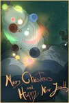 anthro balls big_balls border genitals holidays huge_balls hyper hyper_balls hyper_genitalia macro male muscular space terra_macro yellow_border megfluff christmas mythology jakob_(megfluff) dragon hybrid mythological_creature mythological_scalie scalie hi_res