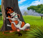 anal anal_penetration balls collar duo feet feral feral_on_feral genitals hindpaw hug interspecies looking_at_another looking_at_partner looking_pleasured male male/male open_mouth paws penetration quadruped mismatchedrozes disney the_lion_king captain_(folfad) scar_(the_lion_king) canid canine felid fox lion mammal pantherine