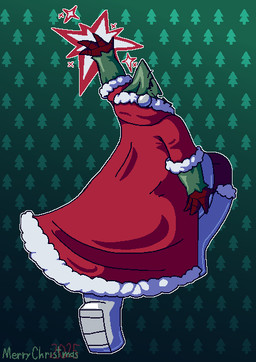 action_pose anthro boots bottomwear christmas_tree clothing ear_accessory female footwear holidays hood_(clothing) looking_back looking_up magic magic_user mature_female ornament plant pose raised_hand robe shoes skirt solo sparkles star tree winter_boots felineflustered christmas christine_(felineflustered) animate_inanimate elemental_creature elemental_humanoid flora_fauna humanoid plant_humanoid