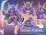 anthro armor armored_boots butt food male muscular solo sushi seasonalfungi yu-gi-oh! joey_wheeler panther_warrior_(yu-gi-oh) scapegoat_(yu-gi-oh) felid feline human mammal pantherine hi_res