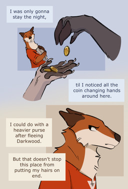 anthro brown_body brown_fur clothing coin disembodied_hand fur holding_coin holding_object male male_anthro notched_ear orange_body orange_fur red_clothing solo_focus text white_body white_fur bogcreacher cult_of_the_lamb massive_monster_(studio) canid canine fox mammal red_fox true_fox 2025 absurd_res digital_drawing_(artwork) digital_media_(artwork) english_text hi_res