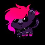 alternative_fashion ambiguous_gender collar feral hair heart_nose heart_symbol pink_hair punk punk_hair purple_body solo spiked_collar spiked_wristband spikes gem_andromeda fuchsia_(gem_andromeda) felid jaguar mammal pantherine tbh_creature 1:1 alpha_channel low_res