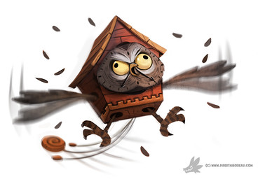 ambiguous_gender brown_body brown_feathers claws clock cuckoo_clock feathered_wings feathers feral humor insane pendulum pun simple_background solo tan_body tan_feathers text visual_pun white_background wings wood yellow_eyes piper_thibodeau animate_inanimate avian bird owl digital_media_(artwork) digital_painting_(artwork) painting_(artwork) url