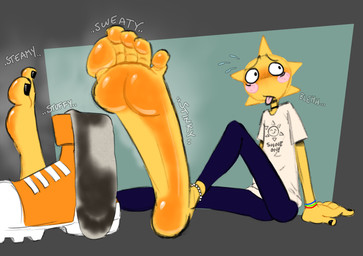 5_toes clothing dirty dirty_clothing dirty_socks feet foot_focus footwear male musky_feet skinny socks solo toes naughtymoff epic_games fortnite sunspot_(fortnite) humanoid hi_res