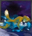 anthro bed blue_fur blue_hair body_markings breasts brown_fur butt canine couple female fox fox_mccloud fur green_eyes hair krystal lying male mammal markings missionary_position night nintendo nipples nude on_back penetration pink_nipples sex sky star_fox stars straight vaginal vaginal_penetration video_games window zackthewolf
Rating: Explicit
Score: 14
User: Fara_Phoenix
Date: August 17, 2013