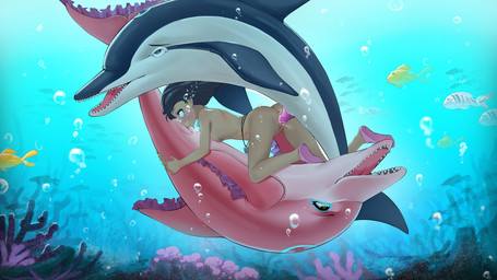 air_bubble animal_genitalia animal_penis bestiality blowhole breathhold bubble cetacean_genitalia cetacean_penis clock diving female feral fin flippers freediving genitals group interspecies interspecies_mating male penetration penis prehensile_penis stopwatch tapering_penis trio underwater watch water biru_saeika dorra_(dragon-tear) kiro_(dragon-tear) mi'ara_(dragon-tear) aquatic cetacean dolphin human mammal toothed_whale 16:9 4k absurd_res hi_res widescreen