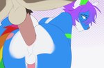 anal anal_penetration anthro anthro_on_anthro anthro_penetrated anthro_penetrating anthro_penetrating_anthro anus balls blue_body blue_eyes blue_fur brown_body brown_fur duo femboy fur genitals hair male male/male male_penetrated male_penetrating male_penetrating_male penetration penile penile_penetration penis penis_in_ass perineum purple_background purple_hair sex simple_background submissive submissive_anthro submissive_male white_background white_body white_fur oatmealkasha icarus_skyhawk canid canine mammal animated loop short_playtime