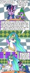 absurd_res aleximusprime clothing comic crown cutie_mark dragon dress english_text equid equine feathered_wings feathers female feral friendship_is_magic fur group hair hasbro headgear hi_res horn mammal multicolored_hair my_little_pony mythological_creature mythological_equine mythological_scalie mythology princess princess_celestia_(mlp) purple_body purple_fur purple_hair royalty scalie spike_(mlp) tail text twilight_sparkle_(mlp) two_tone_hair unicorn white_body white_feathers winged_unicorn wings