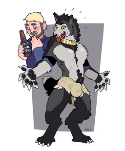 5_fingers beard black_body black_fur black_nose black_pawpads blush bottomwear bulge clothed clothing collar countershade_face countershade_fur countershade_neck countershade_torso countershading digitigrade ear_growth facial_hair fingers front_view fur gold_(metal) gold_tooth grey_body grey_fur growth human_to_anthro looking_down looking_down_at_self male mostly_nude motion_lines mustache open_mouth pawpads paws solo species_transformation standing tail text tongue tongue_out topless torn_clothing transformation white_body white_fur year yellow_sclera blackshirtboy mythology canid canine canis human mammal mythological_canine mythological_creature werecanid werecanine werecreature werewolf wolf 2023 absurd_res artist_name colored dated hi_res