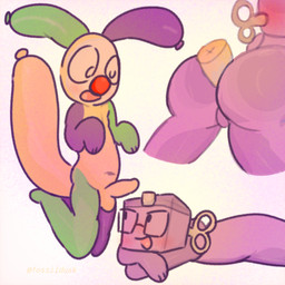 anal anal_penetration backsack balls butt genitals kneeling lying male male/male penetration penis fossildusk blushcrunch_studio dandy's_world roblox boxten_(dandy's_world) looey_(dandy's_world) 1:1 hi_res