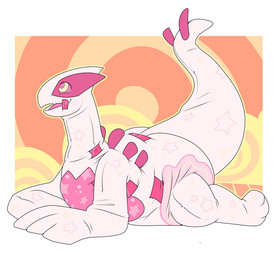 ambiguous_gender anthro blush blush_lines border clean_diaper cute_fangs diaper fangs geometric_background hypnosis looking_up mind_control multicolored_body one_eye_obstructed open_mouth pink_body ringed_eyes side_view simple_background solo star tail teeth white_body white_border white_tail bubblepuppers nintendo pokemon yuukari aegis_(yuukari) animate_inanimate diaper_creature generation_2_pokemon legendary_pokemon lugia pokemon_(species) shiny_pokemon 2018 archived_source hi_res