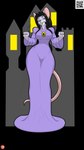 anthro clothed clothing dress female fully_clothed jewelry necklace purple_clothing purple_dress solo xdiegosilvax creepella creepella_von_cacklefur mammal mouse murid murine rodent 9:16 absurd_res alpha_channel cel_shading digital_drawing_(artwork) digital_media_(artwork) full-length_portrait hi_res portrait shaded