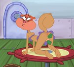 all_fours anal anal_penetration anus asphyxiation blush bottomless butt clothed clothing drowning female food genitals holding_breath nude penetration pickle_(food) pussy raised_tail tail vaginal vaginal_penetration lostmercy nickelodeon spongebob_squarepants sandy_cheeks mammal rodent sciurid tree_squirrel