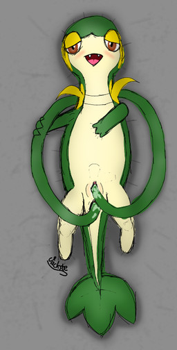 3_fingers abdominal_bulge anal anal_penetration anus blush bodily_fluids body_blush brown_eyes fangs featureless_feet feet female feral fingers genital_fluids genitals green_body grey_background half-closed_eyes leaf leaf_tail masturbation multicolored_body multicolored_skin narrowed_eyes nude open_mouth penetration plant plump_labia simple_background snout solo tail tan_body teeth tentacle_in_ass tentacle_in_vagina tentacle_penetration tentacles thick_tail two_tone_body two_tone_skin vaginal vaginal_fluids vaginal_penetration vine_tentacles vine_whip vulva vulva_blush white_sclera jackste nintendo pokemon elemental_creature flora_fauna generation_5_pokemon pokemon_(species) snivy colored_sketch digital_drawing_(artwork) digital_media_(artwork) signature sketch