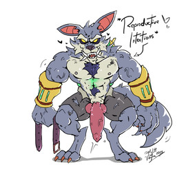 animal_genitalia animal_penis anthro balls canine_genitalia canine_penis erection fur genitals grey_body grey_fur male muscular muscular_male nude penis vein veiny_penis yellow_eyes mylittvalentine league_of_legends riot_games tencent warwick_(lol) canid canine canis mammal wolf hi_res