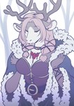 anthro antlers breasts clothed clothing eyes_closed female fingers hair horn solo cerealharem deer mammal new_world_deer reindeer absurd_res hi_res