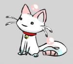 collar female feral fur muck pink_body pink_fur solo white_body white_fur pizzapretzel ichigo_akuma alien felid mammal low_res