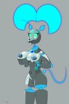 anthro big_breasts big_ears blue_nipples breasts female green_eyes hand_on_breast holding_breast machine metallic_body mouse_tail navel nipples orbs silver_body solo split_body tail tongue tongue_out god-ale r-34 humanoid mammal mouse murid murine robot rodent 2:3 absurd_res digital_media_(artwork) hi_res