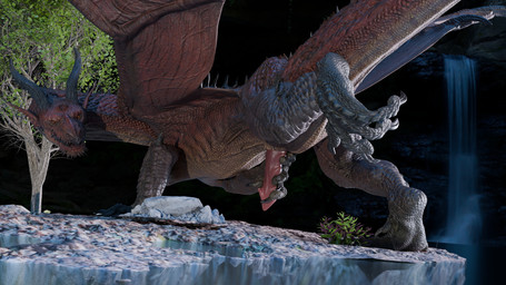 animal_genitalia anus ass_up butt erection feral genital_slit genitals horn looking_back male masturbation penis presenting presenting_hindquarters raised_leg ridged_penis solo stroking_penis water waterfall wings uriziel capcom dragon's_dogma european_mythology mythology grigori dragon mythological_creature mythological_scalie scalie western_dragon 16:9 3d_(artwork) absurd_res blender_(artwork) digital_media_(artwork) hi_res story_at_source widescreen