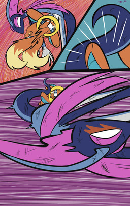 2_tails 3_panel_comic accessory ambiguous_gender anthro attack battle biped black_nose duo empty_eyes eyelashes fight fingers fur hair headband motion_lines multi_tail pawpads paws tail tail_grab white_eyes wounded zincxiron nintendo pokemon pokemon_mystery_dungeon spike_chunsoft buizel generation_4_pokemon generation_8_pokemon inteleon pokemon_(species) shiny_pokemon 2025 absurd_res comic hi_res signature